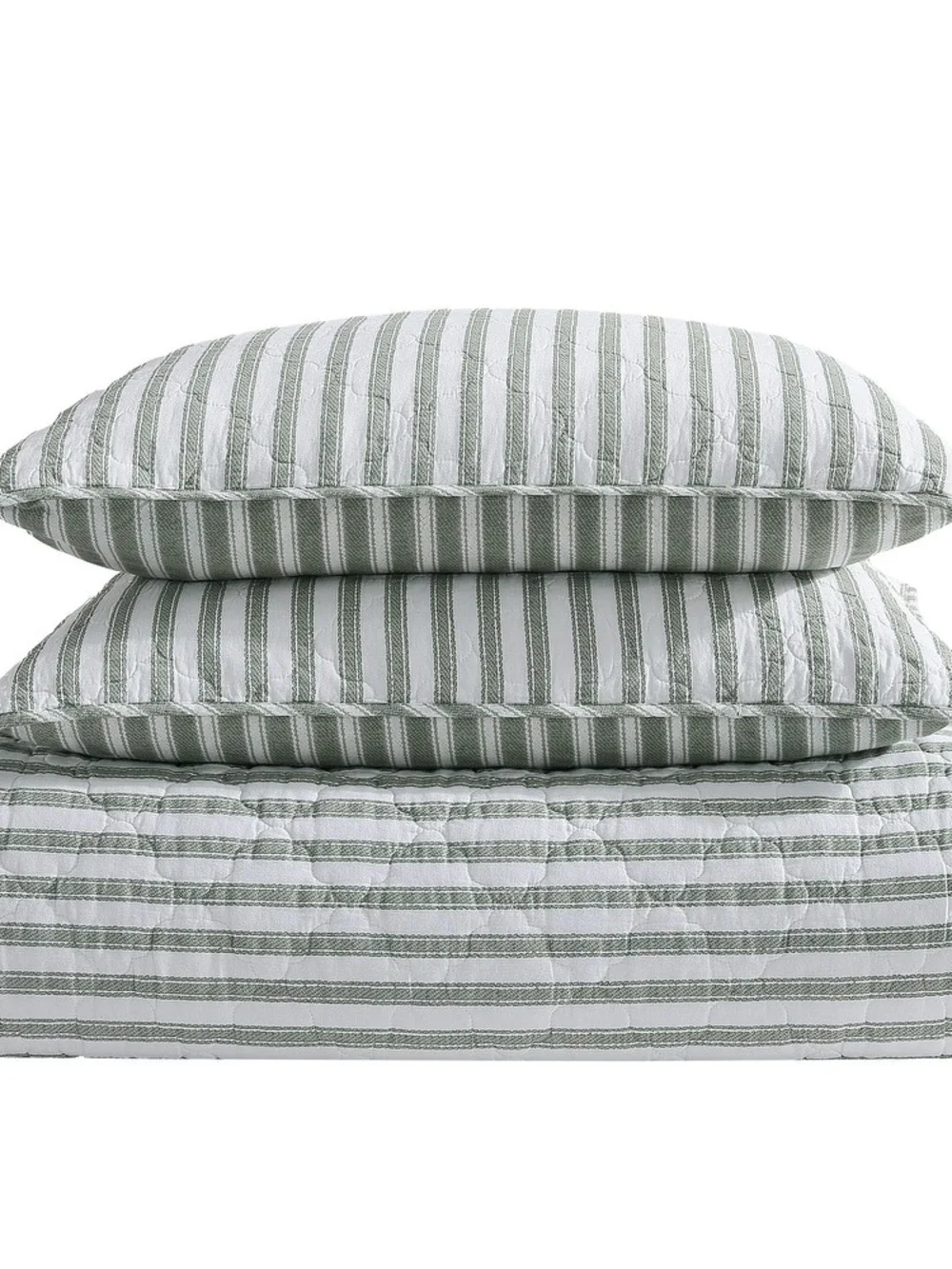 NEW King Stone Cottage Willow Way Green Quilt Set – 100% Cotton | Sealed